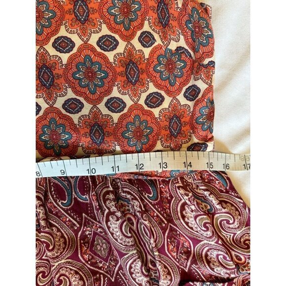 Japna Boho Floral Print Sleeveless Dress Size M Zipper Back Handmade Viscose - Picture 12 of 14